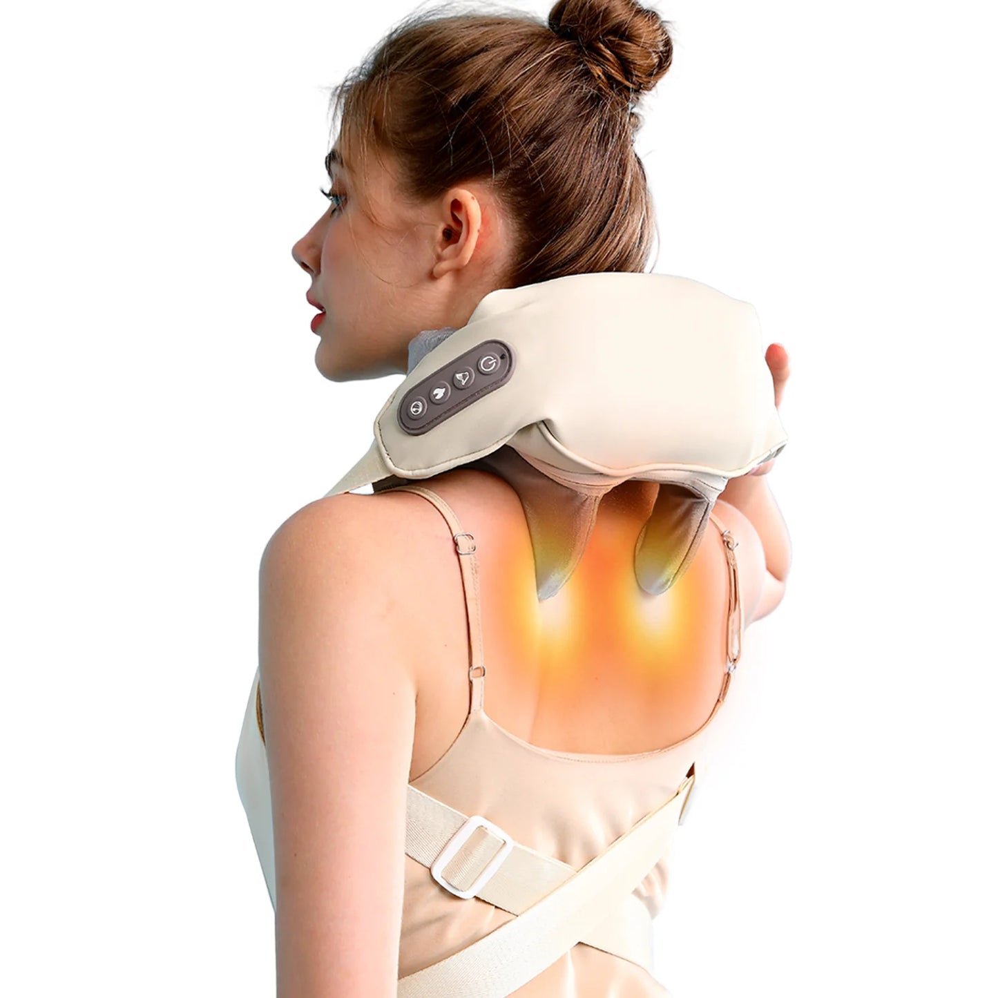 Shiatsu Back Shoulder and Neck Massager with Heat , Electric Deep Tissue 6D Kneading Massage, Cordless Shiatsu Neck Massage