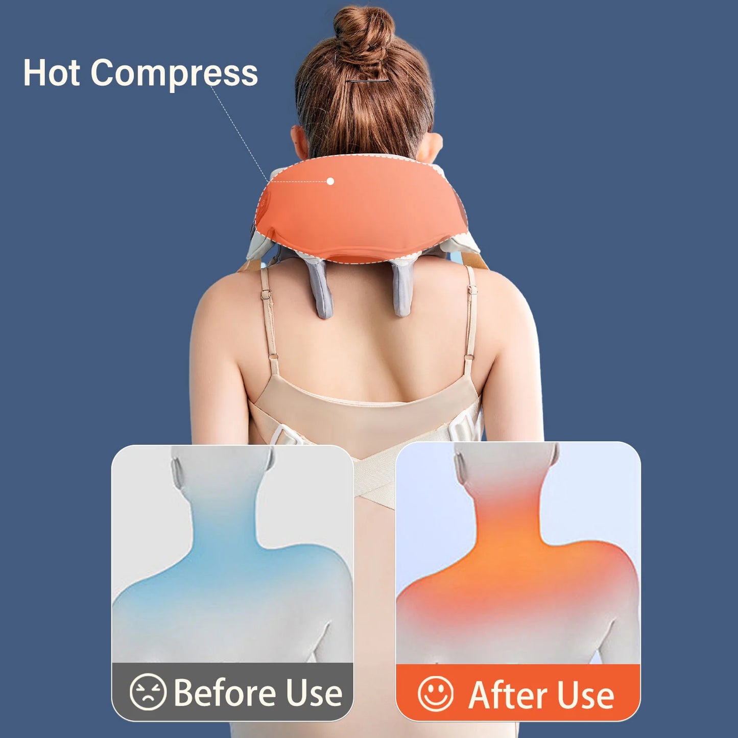 Shiatsu Back Shoulder and Neck Massager with Heat , Electric Deep Tissue 6D Kneading Massage, Cordless Shiatsu Neck Massage